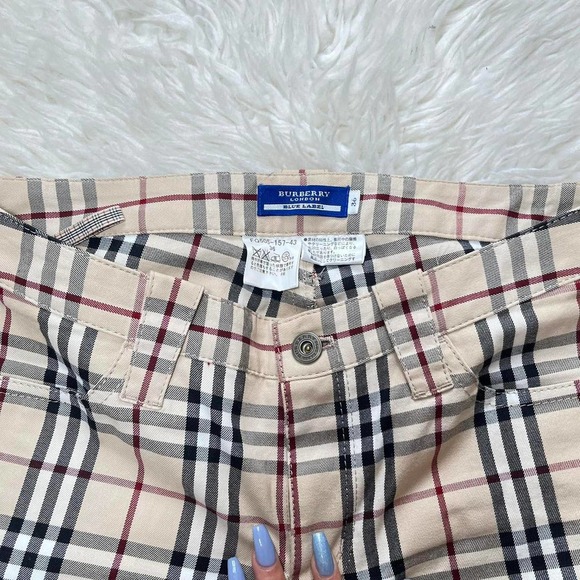 Burberry Beige Nova Check Cropped Flare Pants - Picture 2 of 4